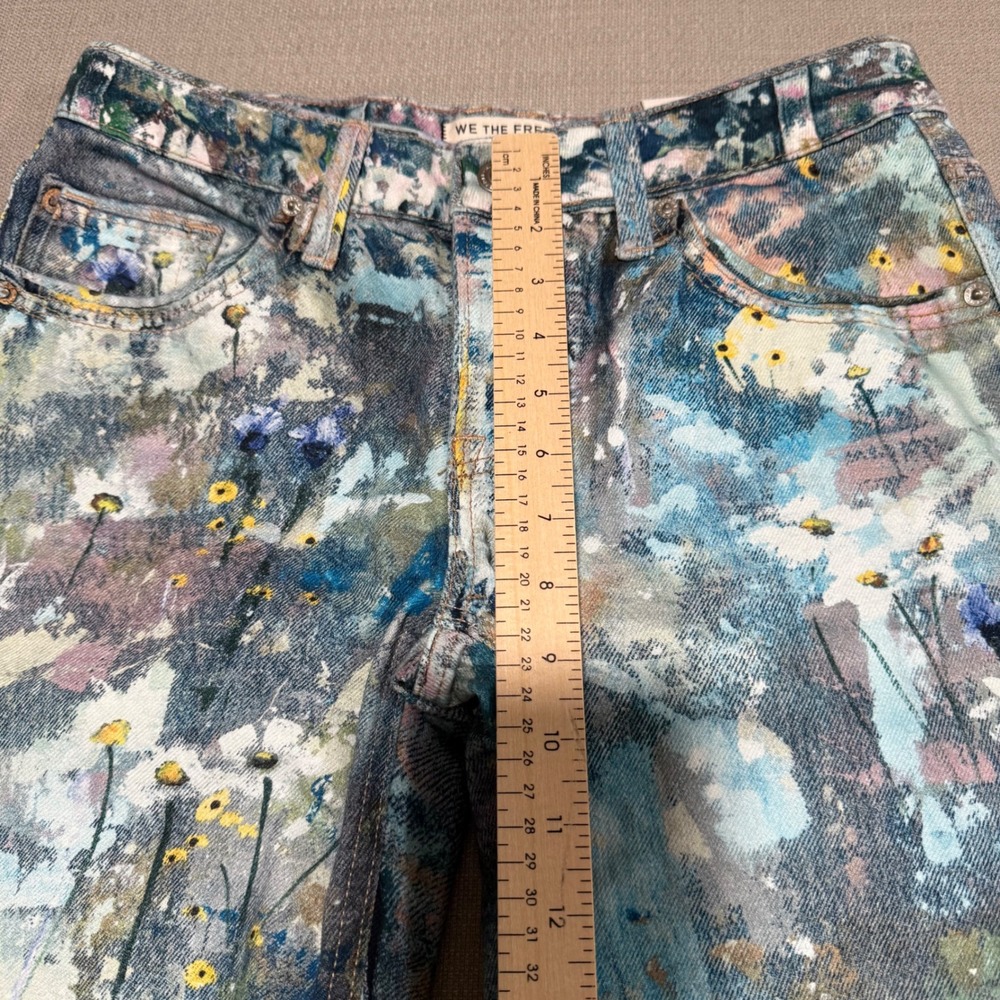 Free People We The Free Tennessee Low-Rise Boyfriend Illusions Jeans Womens 26 - Picture 6 of 8